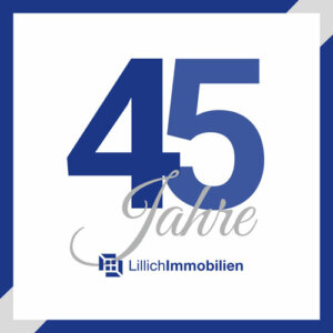 Lillich Jubiläums Banner. 45 Jahre Lillich Immobilien